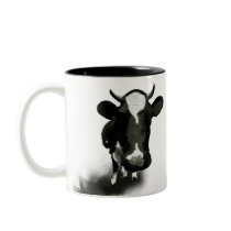 Sketched Jersey Cow Digitally Illustrated Mug