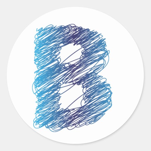 Sketched Letter B Stickers | Zazzle