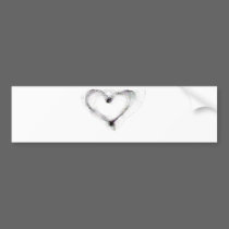 Sketched Love bumper stickers