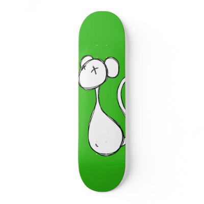 Sketched Mouse Skateboard Deck by LifeEmbellished