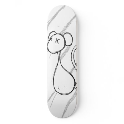 Sketched Mouse Skate Board by LifeEmbellished