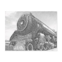Sketched Train Engine postcards by talonrs Sketched Train Engine postcards