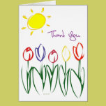 Sketched Tulips-ThankYou cards