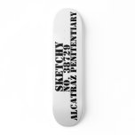 SKETCHY, 38729, No., ALCATRAZ PENITENTIARY Skate Board