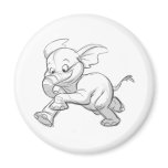 Sketchy Baby Elephant Magnets