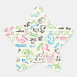 Sketchy elements kids star stickers