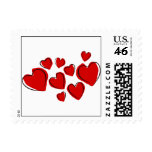 Sketchy Hearts Postage Stamp