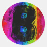 Sketchy Painted Monogram Letter B Stickers