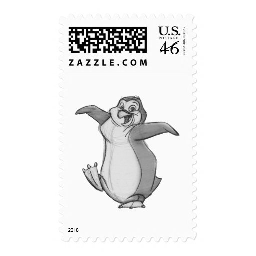 Sketchy Penguin Postage Stamp