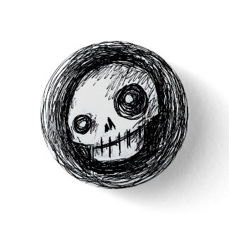 Sketchy Skull button