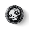 Sketchy Skull buttons by kp13art Sketchy Skull buttons