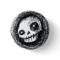 Sketchy Skull buttons