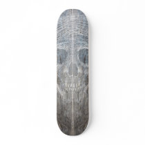 Sketchy Skull On Wood Skateboard by Madinagoodway Sketchy Skull On Wood Skateboard