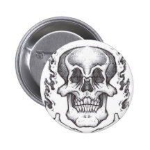 Sketchy Skull Pin