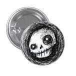Sketchy Skull Pinback Button