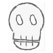 Sketchy Skull Post Cards