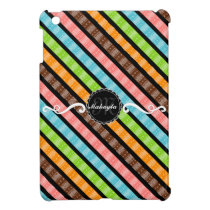 Sketchy Stripes Custom Monogram iPad Mini Case ipad mini cases