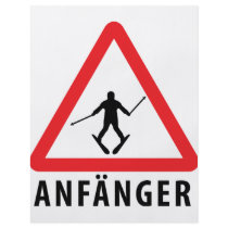 Ski Anfänger Warnschild icon flyers