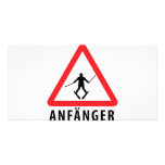 Ski Anfänger Warnschild icon Photo Greeting Card
