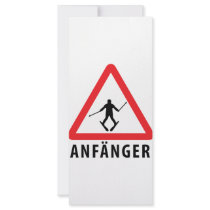 Ski Anfänger Warnschild icon rack cards