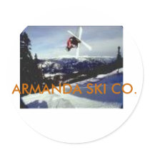 ski, ARMANDA SKI CO. stickers by Armandaskico ski, ARMANDA SKI CO. stickers