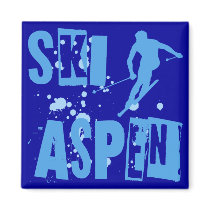 Ski Aspen Refrigerator Magnets