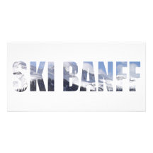 Ski Banff Custom Photo Card