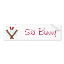 Ski Bunny bumper stickers