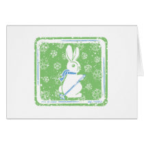 Ski Bunny Greeting Card