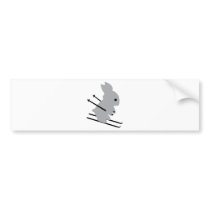 ski bunny icon bumper sticker