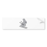 ski bunny icon bumper sticker