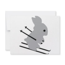 ski bunny icon invitations