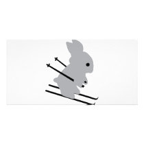 ski bunny icon photo cards