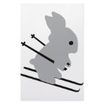 ski bunny icon stationery