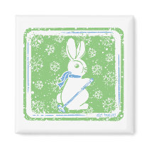 Ski Bunny magnets