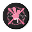 Ski Bunny magnets by Mall4MyLife Ski Bunny magnets