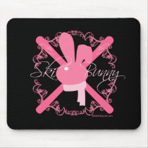 Ski Bunny mousepads by Mall4MyLife Ski Bunny mousepads