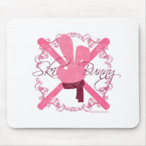 Ski Bunny mousepads by Mall4MyLife Ski Bunny mousepads