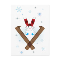 Ski Bunny postcards
