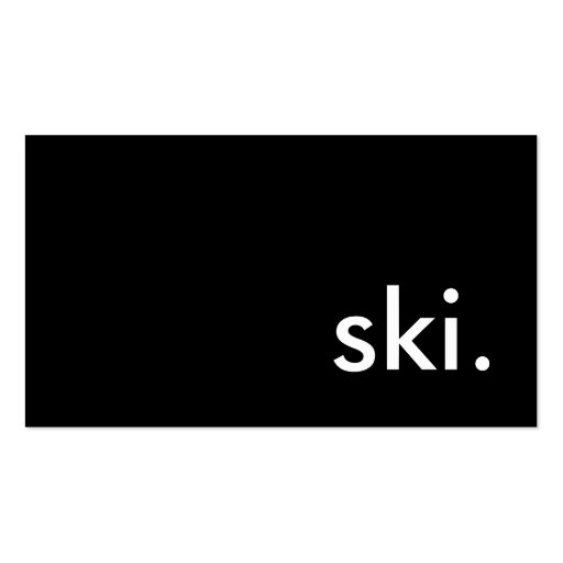 ski. business card (front side)