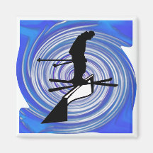 Ski Buzzing Boundary Fridge Magnet