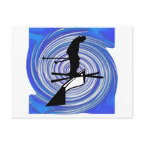 Ski Buzzing Boundary Postcards