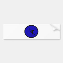 SKI CUFF BLUE BUMPER STICKERS
