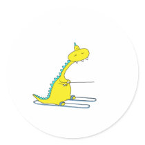 ski dino stickers