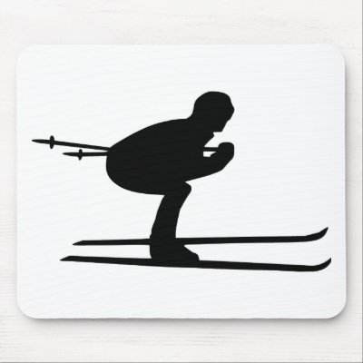 Ski Downhill Mouse Pads by Thinkdifferent