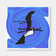 Ski Hot Waxed Fridge Magnet