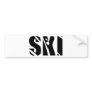 ski icon sign bumper sticker