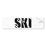 ski icon sign bumper sticker
