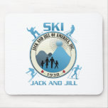 Ski Jack and Jill Blue Stuff Mousepad