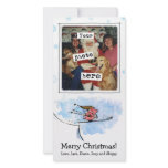 Ski Jump Pig Holiday Picture Card
